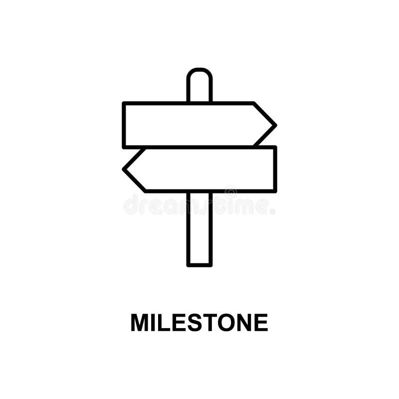 milestone icon. Element of simple web icon with name for mobile concept and web apps. Thin line milestone icon can be used for web stock illustration milestone icon. Element of simple web icon with name for mobile concept and web apps. Thin line milestone icon can be used for web stock illustration