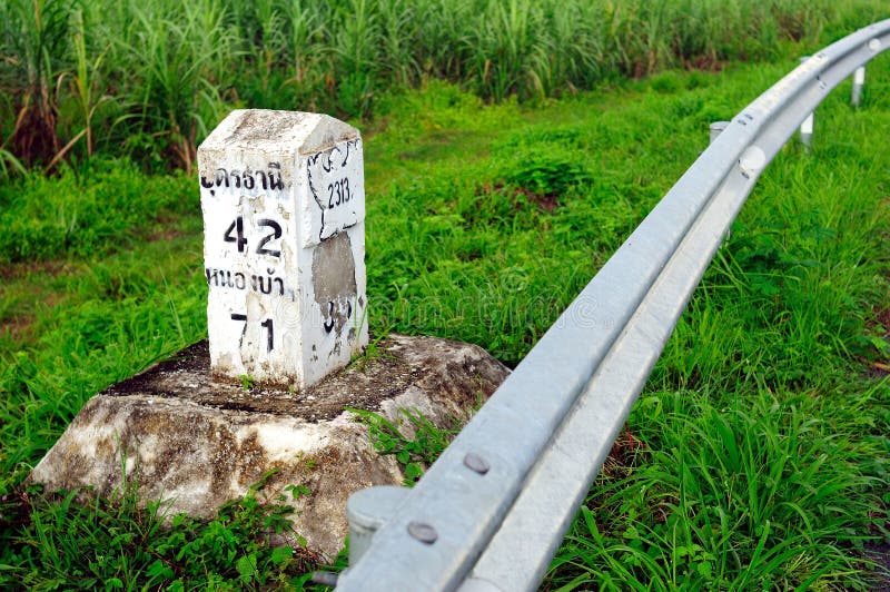 Milestone stock photo. Image of mile, milestone, marker 45559392