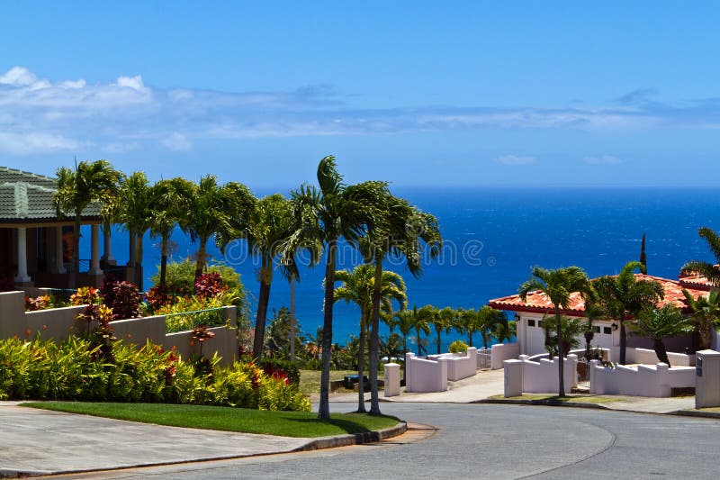 Magnificent ocean view from Honolulu residential neighborhood. Magnificent ocean view from Honolulu residential neighborhood