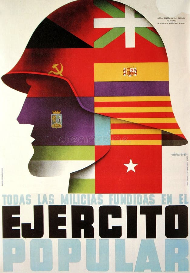 Milices populaires d'armée républicaine d'affiche Guerre civile espagnole