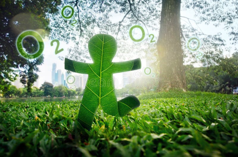 Concept van een omgeving met schone lucht stock afbeelding