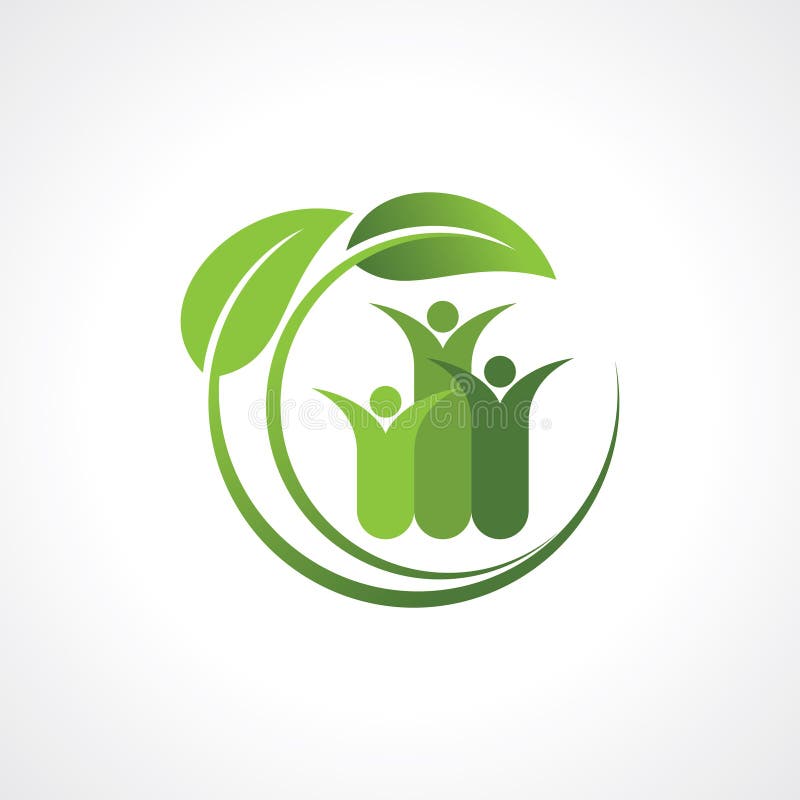 Milieuvriendelijk symbool met blad