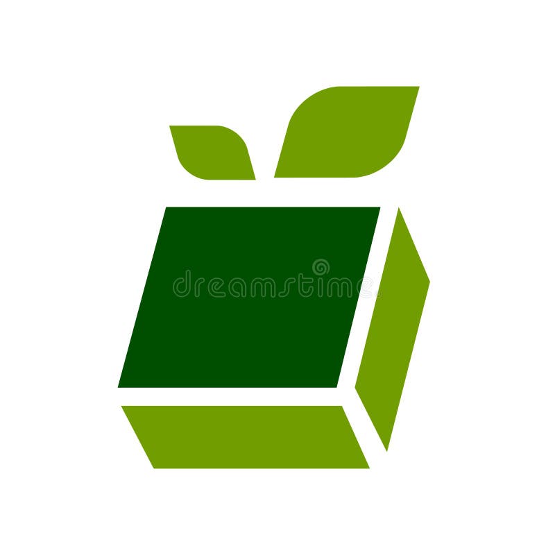 milieuvriendelijke groene verpakking - logo ontwerp vectorsymbool illustratie royalty-vrije illustratie milieuvriendelijke groene verpakking - logo ontwerp vectorsymbool illustratie royalty-vrije illustratie