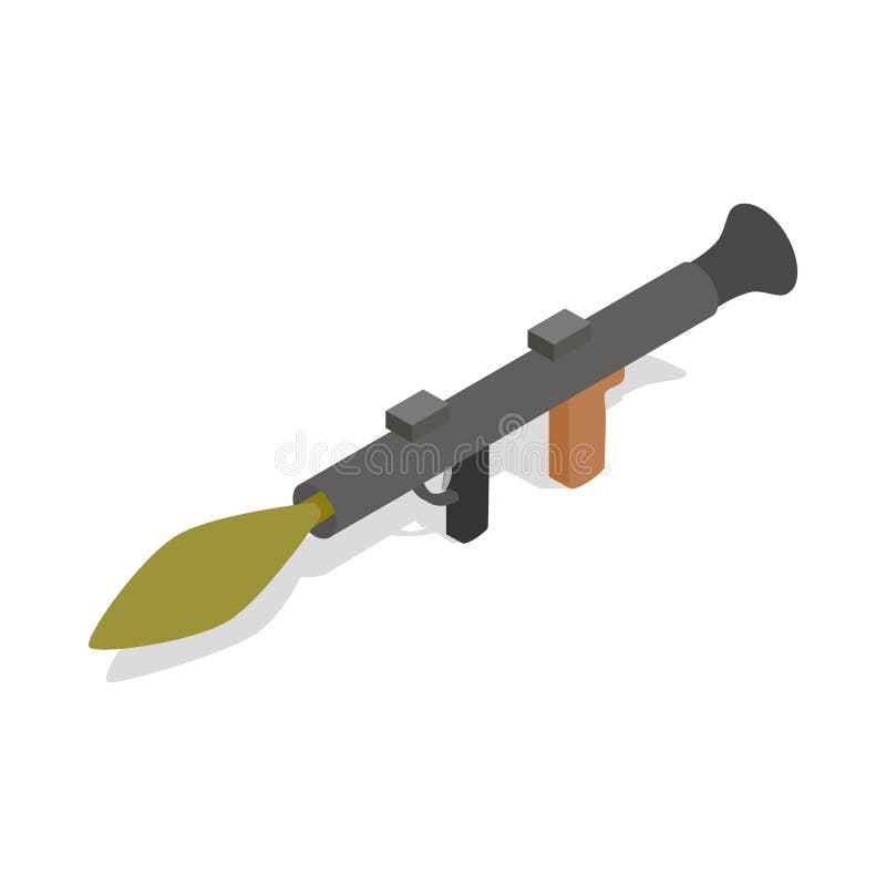 Militair van de de raketgranaat van de geweer antitank het kanonpictogram royalty-vrije illustratie Militair van de de raketgranaat van de geweer antitank het kanonpictogram royalty-vrije illustratie