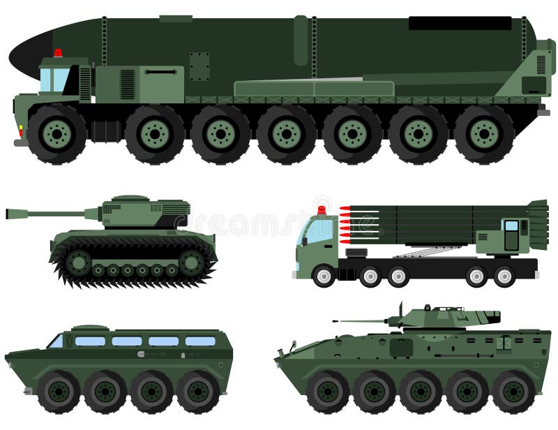 Militaire zware voertuigen royalty-vrije illustratie Militaire zware voertuigen royalty-vrije illustratie