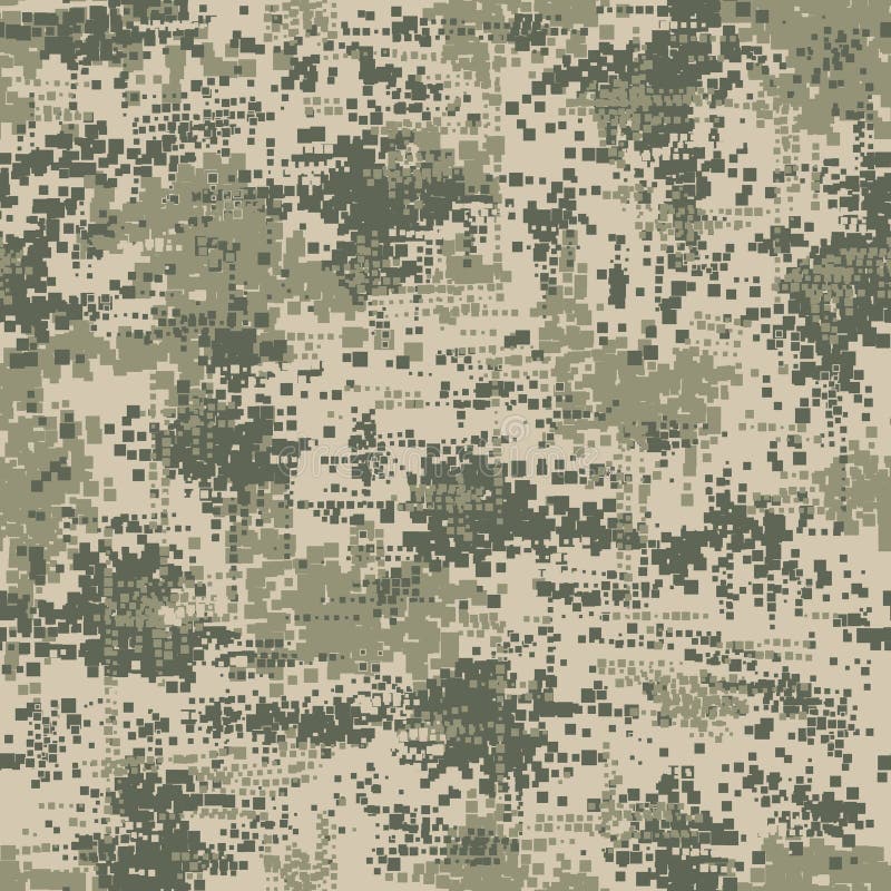 Military army uniform pixel seamless pattern vector illustration