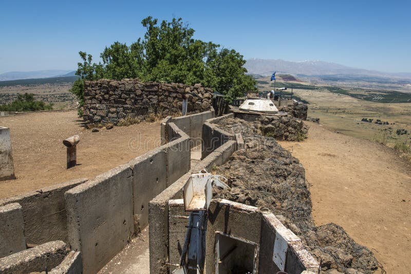 Military bunker entrance on Mount Bental on the Israeli Syrian border. Military bunker entrance on Mount Bental on the Israeli Syrian border