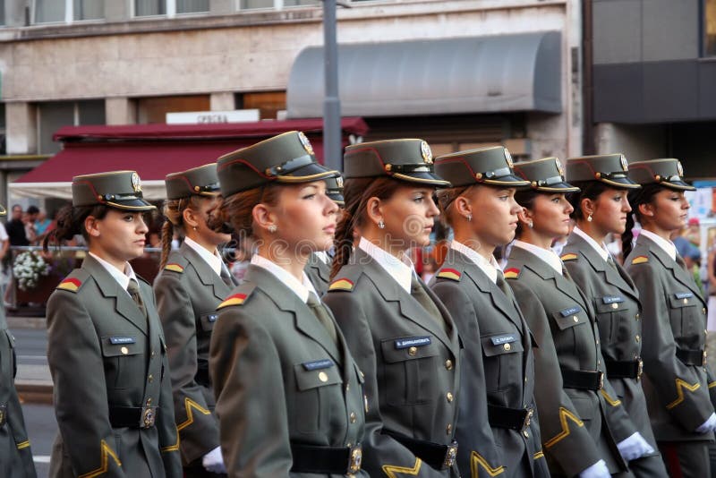 Military Cadets. BELGRADE - SEPTEMBER 10: The Graduation ceremony for cadets of the 131st and 132nd of the Serbian Military Academy class on September 10, 2011 royalty free stock images Military Cadets. BELGRADE - SEPTEMBER 10: The Graduation ceremony for cadets of the 131st and 132nd of the Serbian Military Academy class on September 10, 2011 royalty free stock images