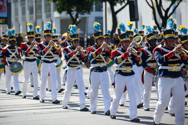 Military civic parade celebrating the independence of Brazil. Rio de Janeiro, Brazil - september 07, 2018: military civic parade celebrating the independence of royalty free stock photo Military civic parade celebrating the independence of Brazil. Rio de Janeiro, Brazil - september 07, 2018: military civic parade celebrating the independence of royalty free stock photo