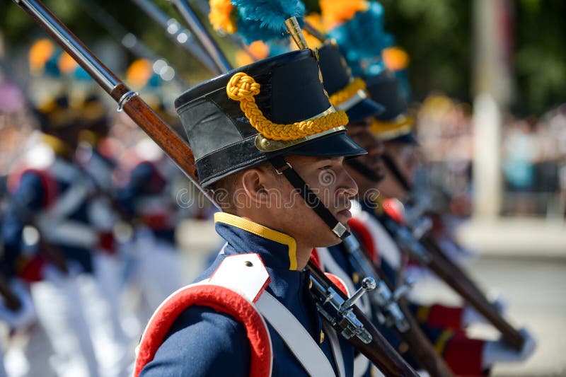 Military civic parade celebrating the independence of Brazil. Rio de Janeiro, Brazil - september 07, 2018: military civic parade celebrating the independence of stock photography Military civic parade celebrating the independence of Brazil. Rio de Janeiro, Brazil - september 07, 2018: military civic parade celebrating the independence of stock photography