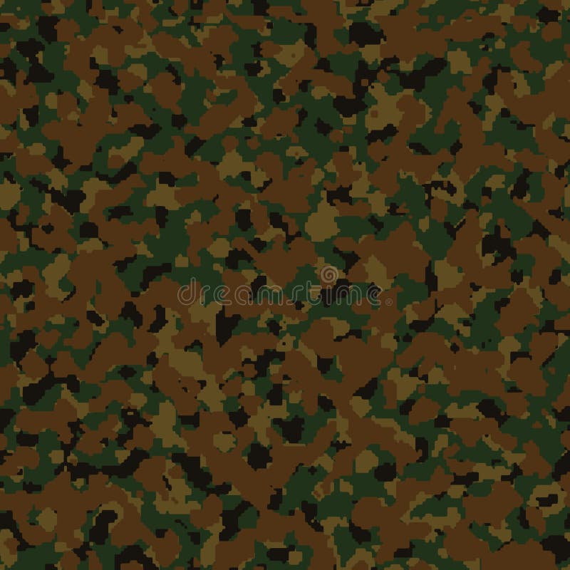 Military Dark Green Woodland Digital Seamless Camo Stock Vector ...