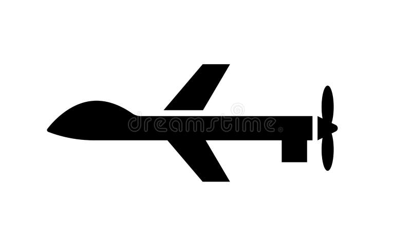 Military drone icon. stock illustration