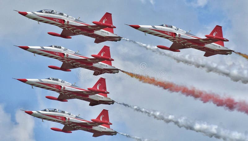 Military fighter jet plane at Bucharest International Air Show BIAS 2018