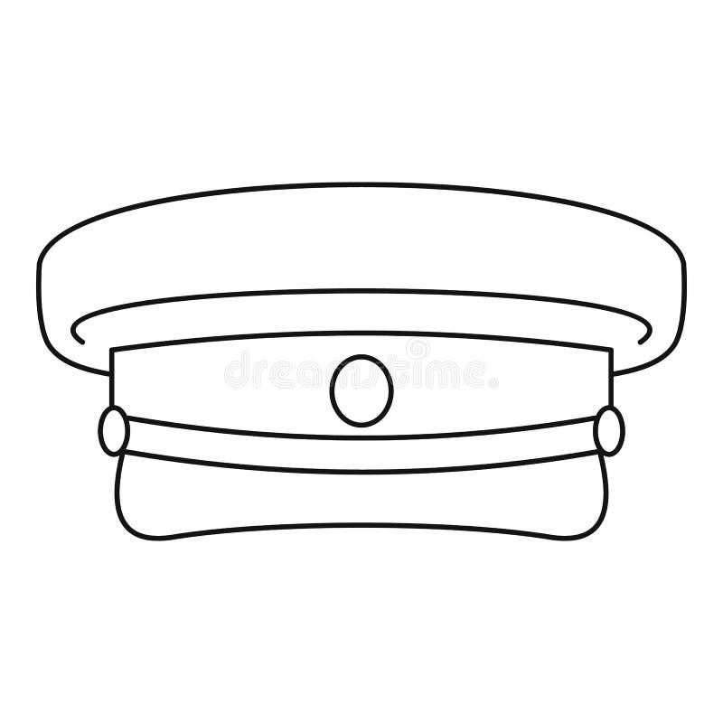 Military Hat Icon, Outline Style Stock Vector Illustration of icon