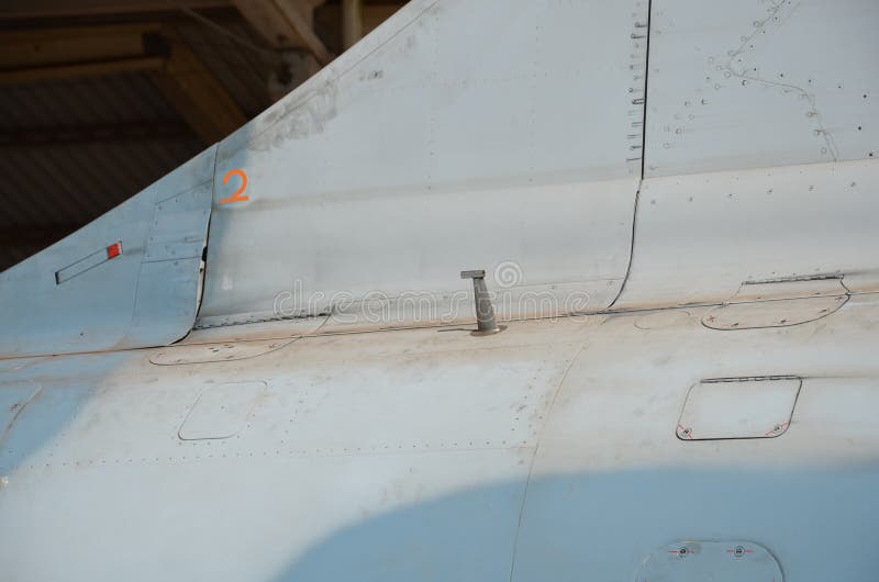 Military Helicopter Camouflage. Military aircraft detail camouflage. View about fuselage with panel line and gradient colors stock images