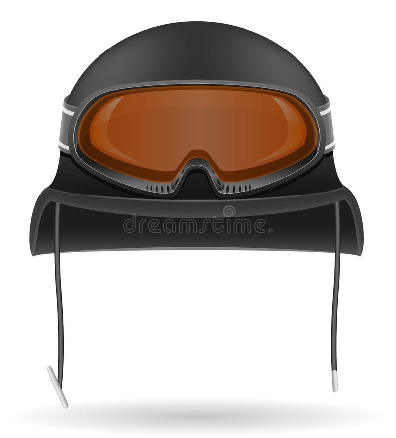 Military Helmet with Tactical Goggles Vector Illustration Stock Vector