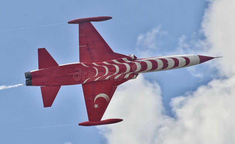 Military fighter jet plane at Bucharest International Air Show BIAS 2018
