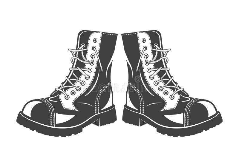 Military jump boots. 