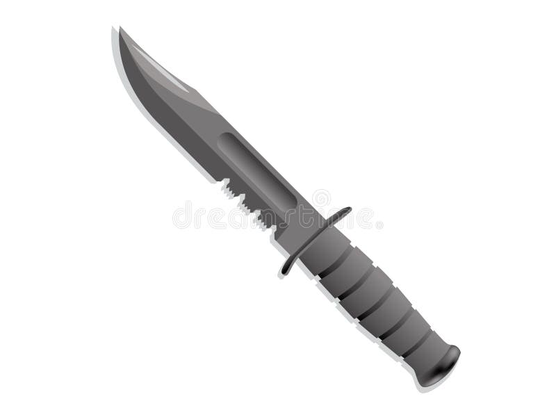 Military knife stock illustration. Image of crime, metal 18845323