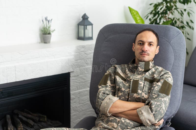 A military man at a psychologist, PTSD