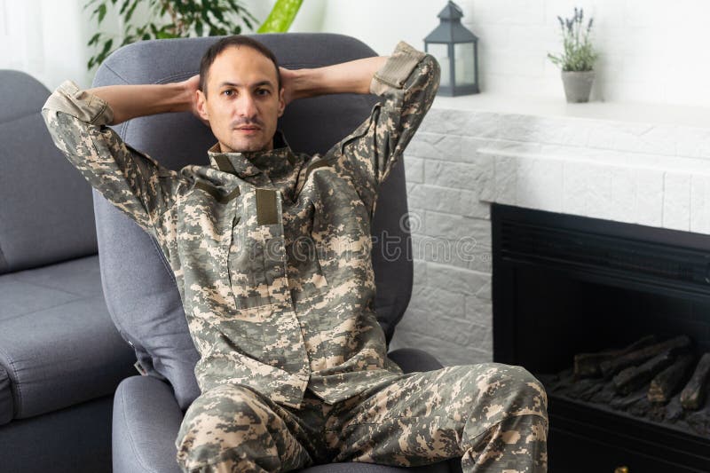 A military man at a psychologist, PTSD