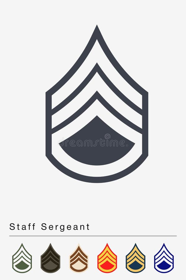 Military Ranks Stripes And Chevrons Vector Set Army Insignia Stock