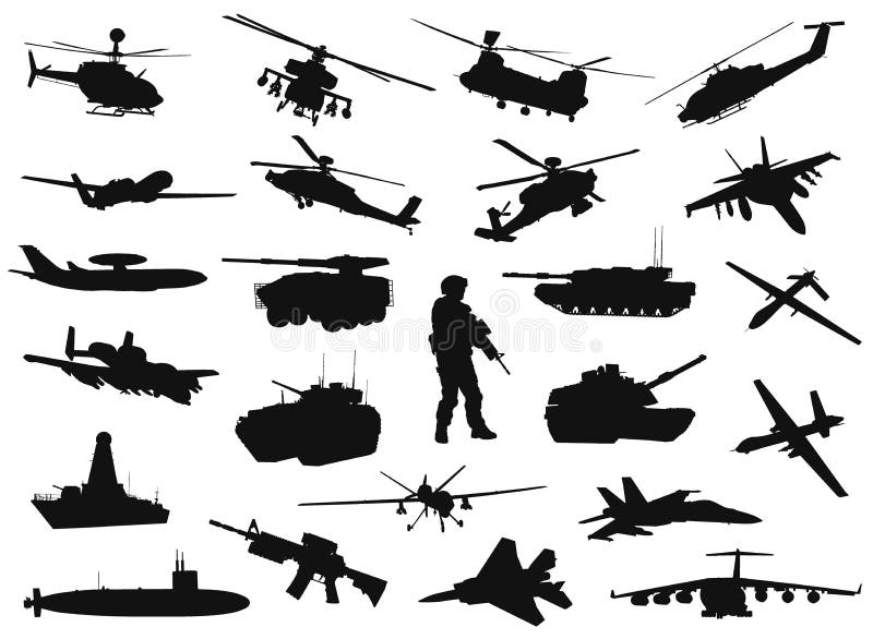 Military silhouettes