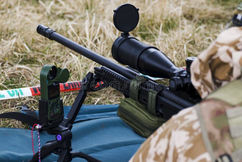 Military sniper stock photo. Image of uniform, bullets 69187142