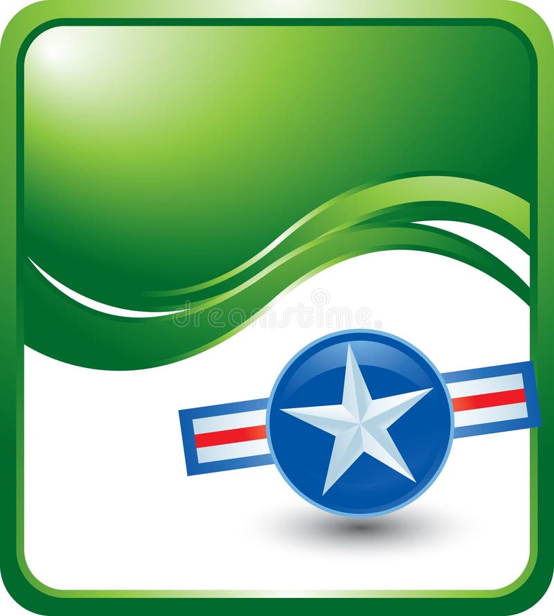 Militär Stil Symbol auf der Grün einsatz glänzend.