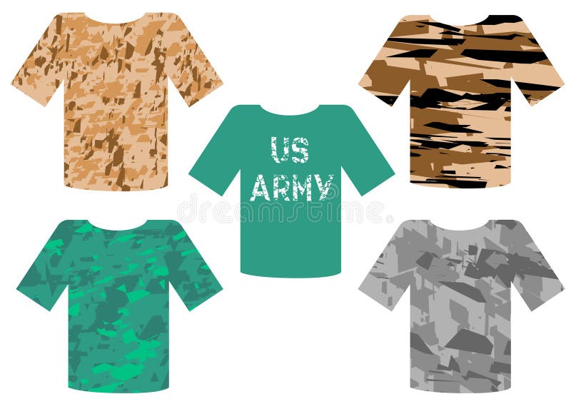 Military Shirts stock vector. Illustration of army, desert - 1952916