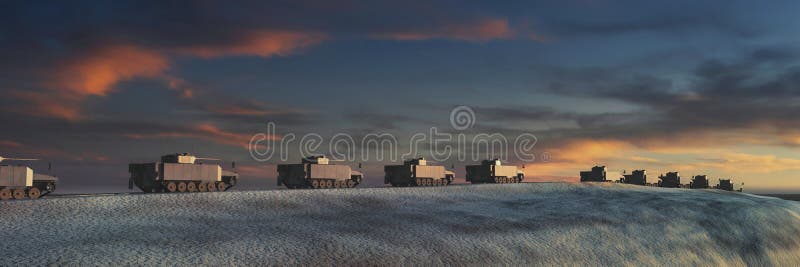 Military vehicles, tanks royalty free illustration