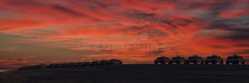 Military vehicles, tanks royalty free illustration