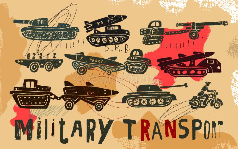 Militär transportiert vektor abbildung Militär transportiert vektor abbildung