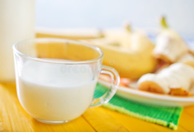 Milk with bananas stock image. Image of nutritious, delicious 37897651