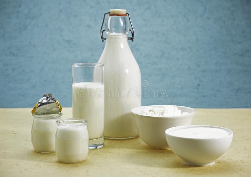 Milk Based Products, Milk, Double Cream, Yoghurt, Soft Cheese Stock
