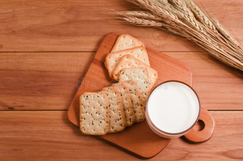 Milk and biscuit stock image. Image of food, oatmeal 74419293