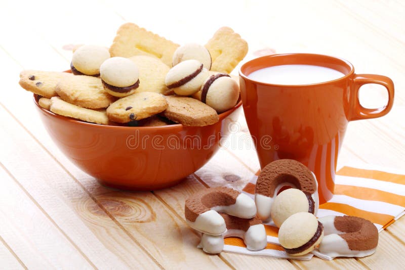Milk and Biscuits at Breakfast Stock Image Image of nutrition, hours 37887711