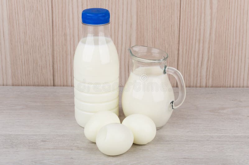 Jug of Milk, Eggs, Knife in Frying Pan, Dill in Bowl, Butter, Sa Stock