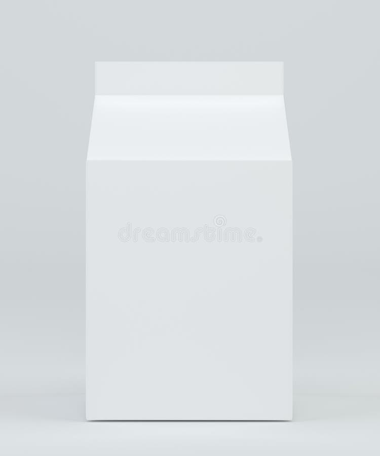 Download Milk Box Front View. Carton Box Mock-up. White Clear Empty ...