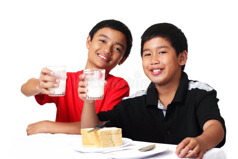 Milk boys stock photo. Image of drink, breakfast, drinking 18371888