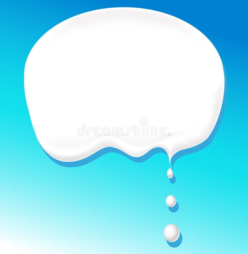Milk bubble for text - vector royalty free illustration Milk bubble for text - vector royalty free illustration