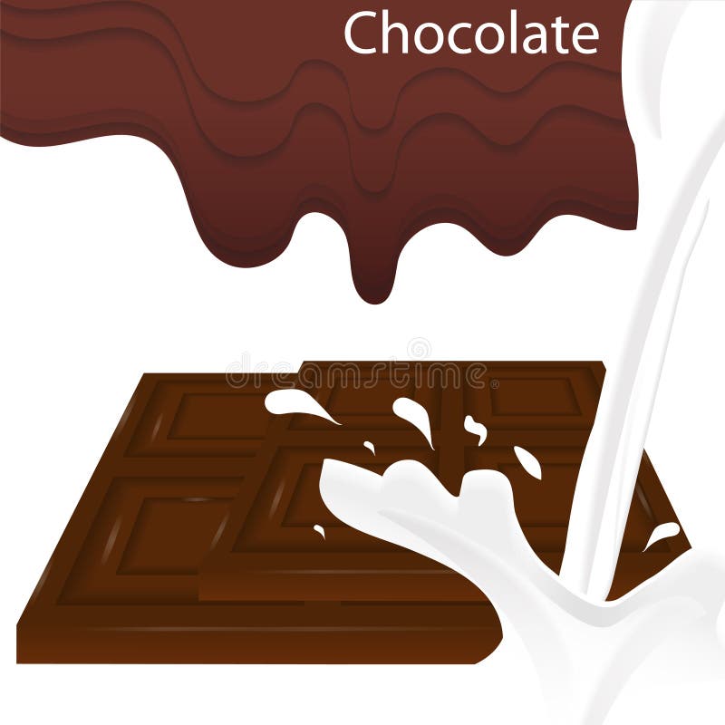 Milk Chocolate, Background. Vector Stock Vector - Illustration of