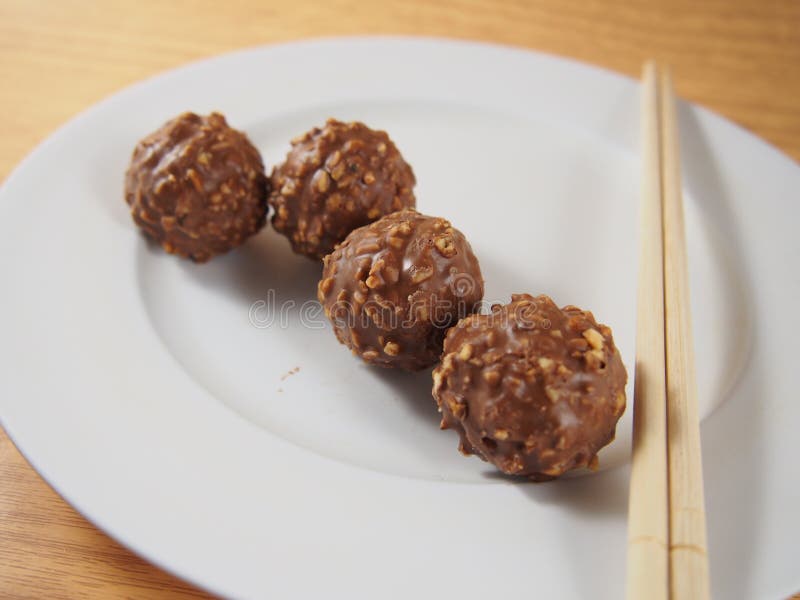 Milk chocolate balls stock image. Image of sugar, crisp 66689197