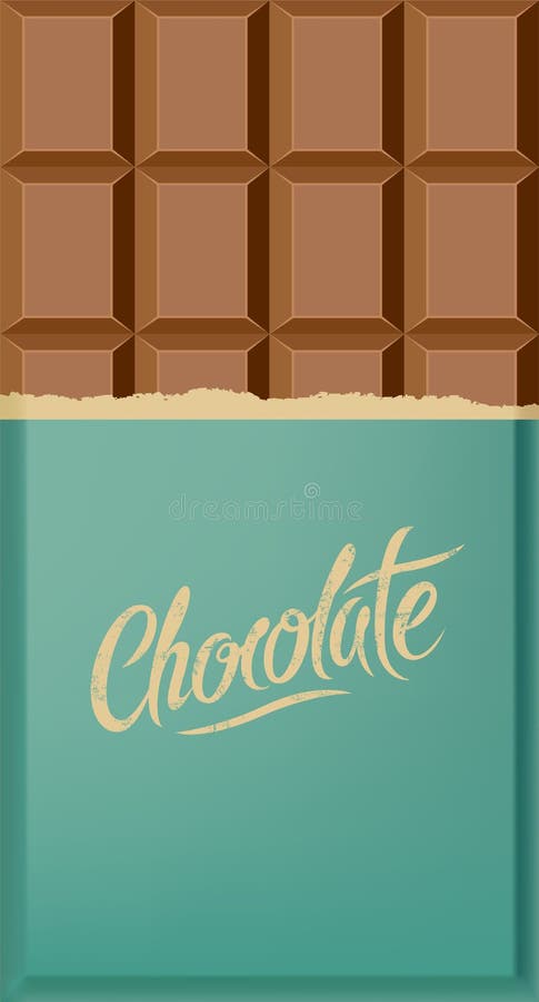 Vintage Chocolate Poster Design. Chocolate Pieces. Vector Illustration ...