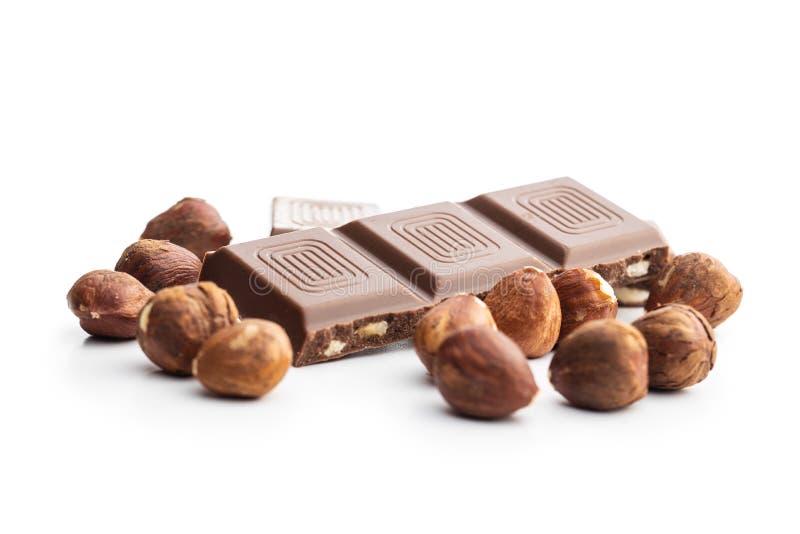 Milk Chocolate Bars and Hazelnuts Stock Image Image of bitter