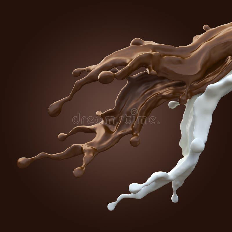 Milk and chocolate coffee liquid vector illustration Milk and chocolate coffee liquid vector illustration