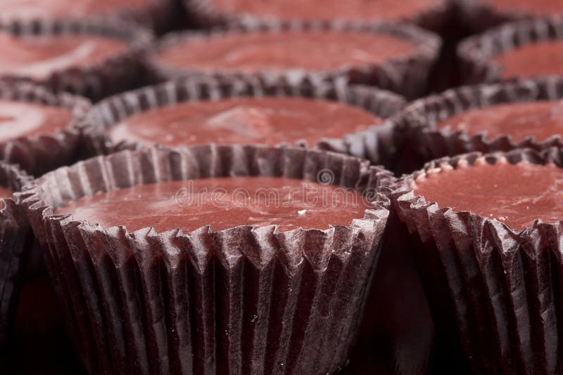 Milk chocolate cups stock photo. Image of brown, closeup 36150592