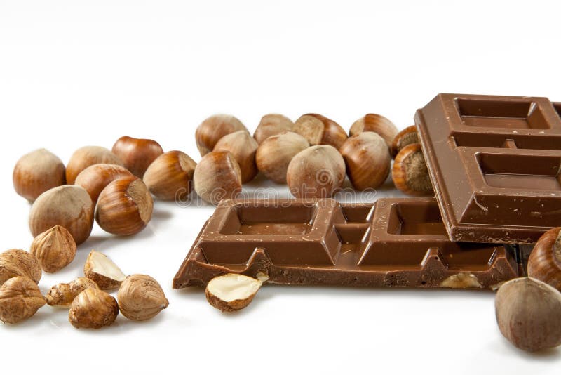 Milk Chocolate with Hazelnuts Stock Photo Image of carbohydrate