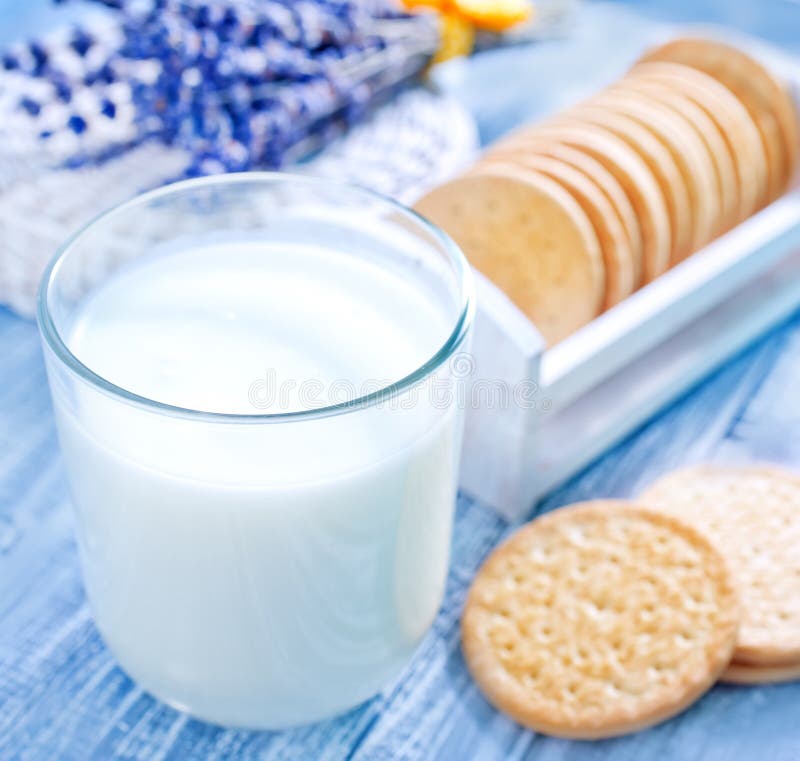 Cookies with milk stock photo. Image of christmas, delicious 63985448