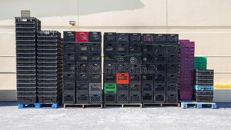 Milk Crates and Bread Baskets, Trays